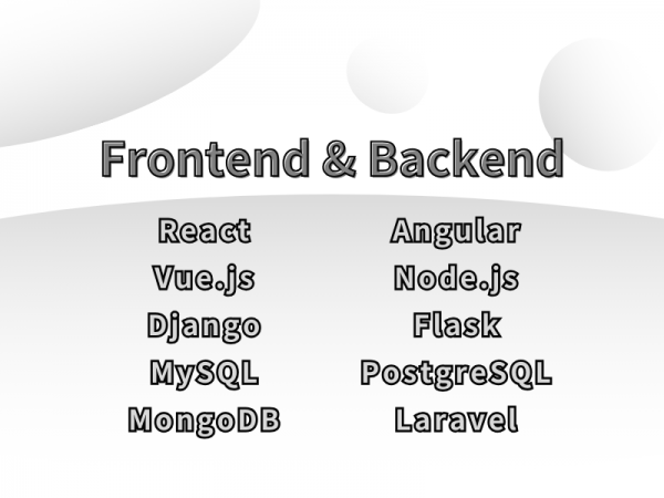 Front end & backend development